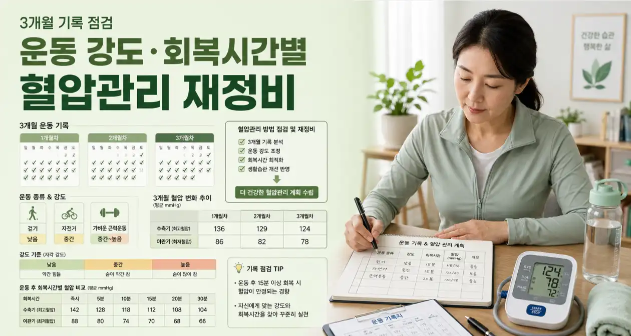 3개월 운동 혈압 기록 점검