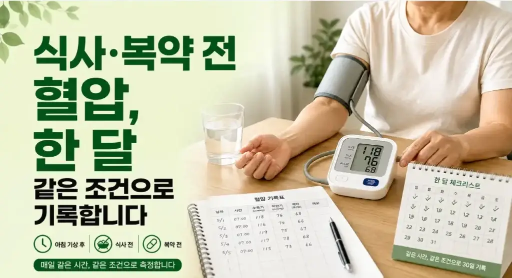 아침 공복 혈압 한 달 관리