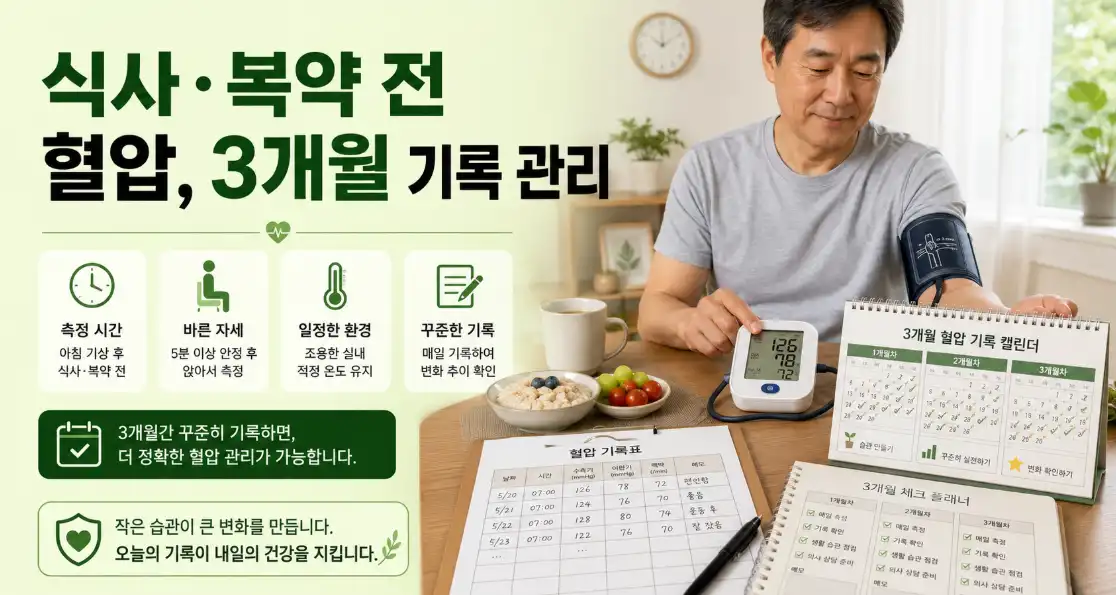 아침 공복혈압 3개월 관리