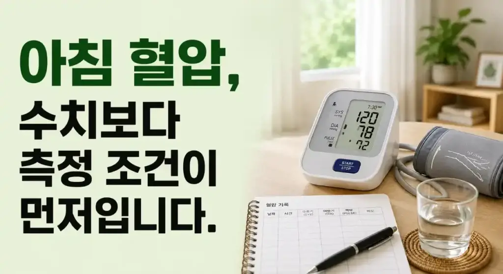 아침 혈압, 수치보다 측정 조건이 먼저