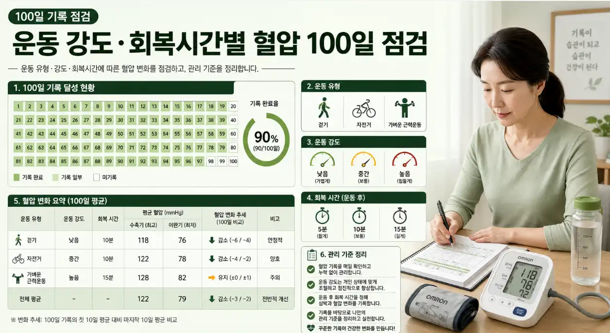운동 후 혈압 100일 관리
