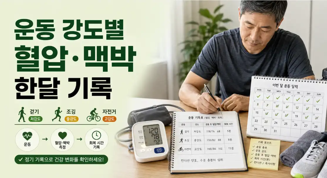 운동 후 혈압 1개월 관리