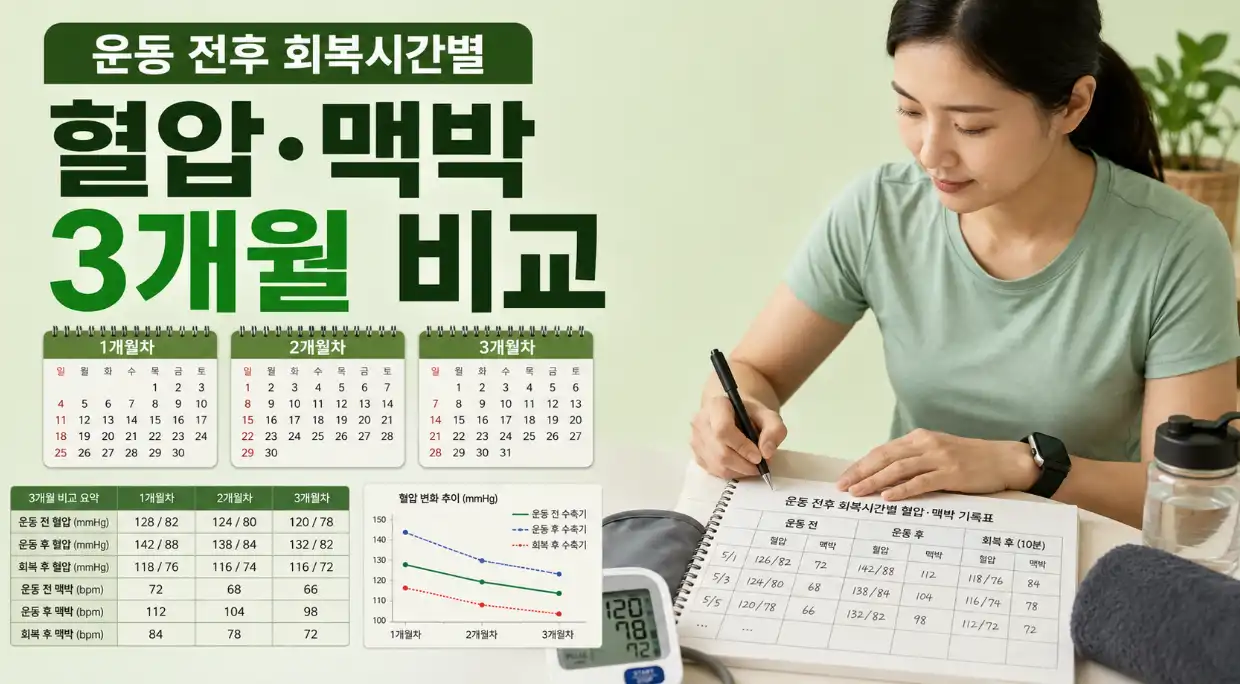 운동 후 혈압 3개월 기록