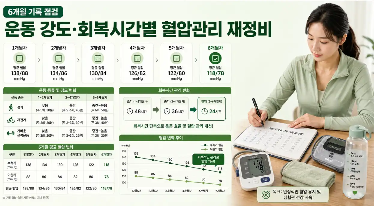 운동 후 혈압 6개월 관리