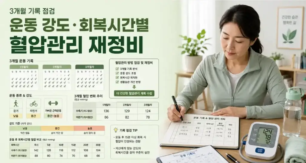 3개월 운동 혈압 기록 점검