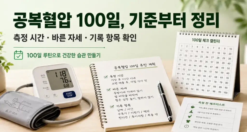 아침 공복 혈압 100일 기록