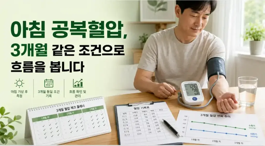 아침 공복혈압 3개월 기록
