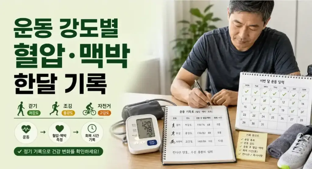 운동 후 혈압 1개월 관리