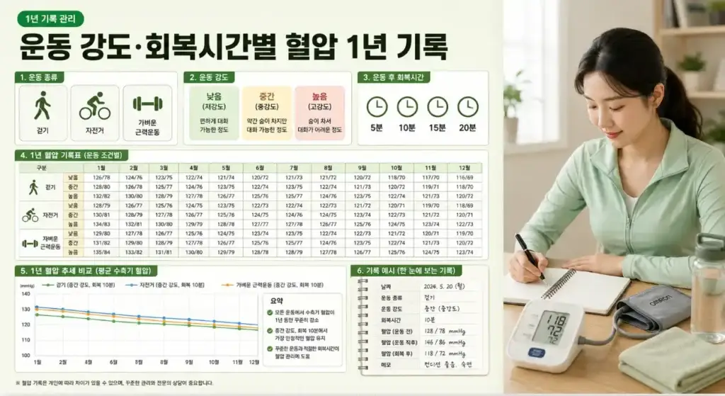 운동 후 혈압 1년 관리