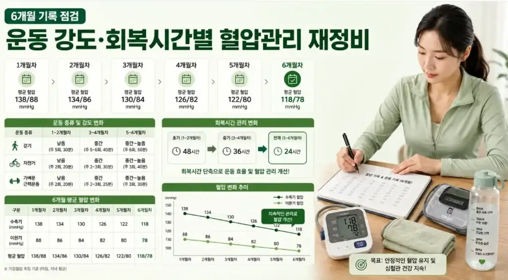 운동 후 혈압 6개월 관리