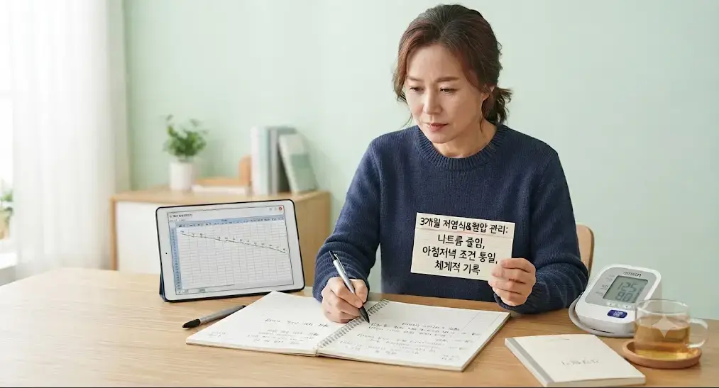 저염식 혈압 3개월 기록
