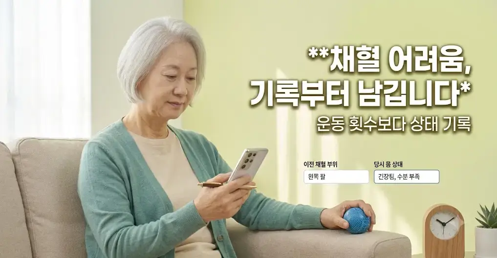 채혈이 어려웠던 경험